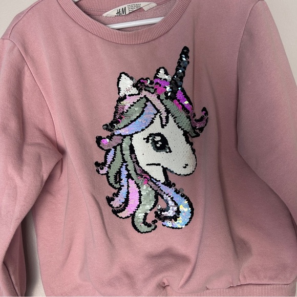 H&M Pink Unicorn Graphic Sweatshirt - Picture 2 of 5